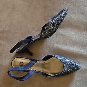 NWT Dress Barn Navy Sparkle Dress Shoes